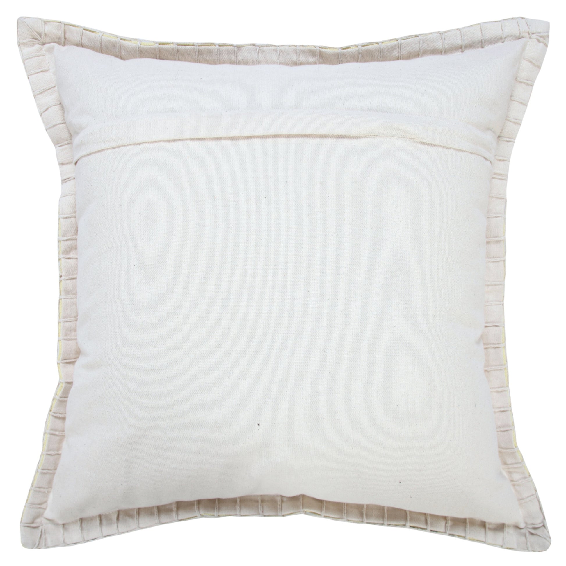 20" Light Yellow Cotton Throw Pillow-5