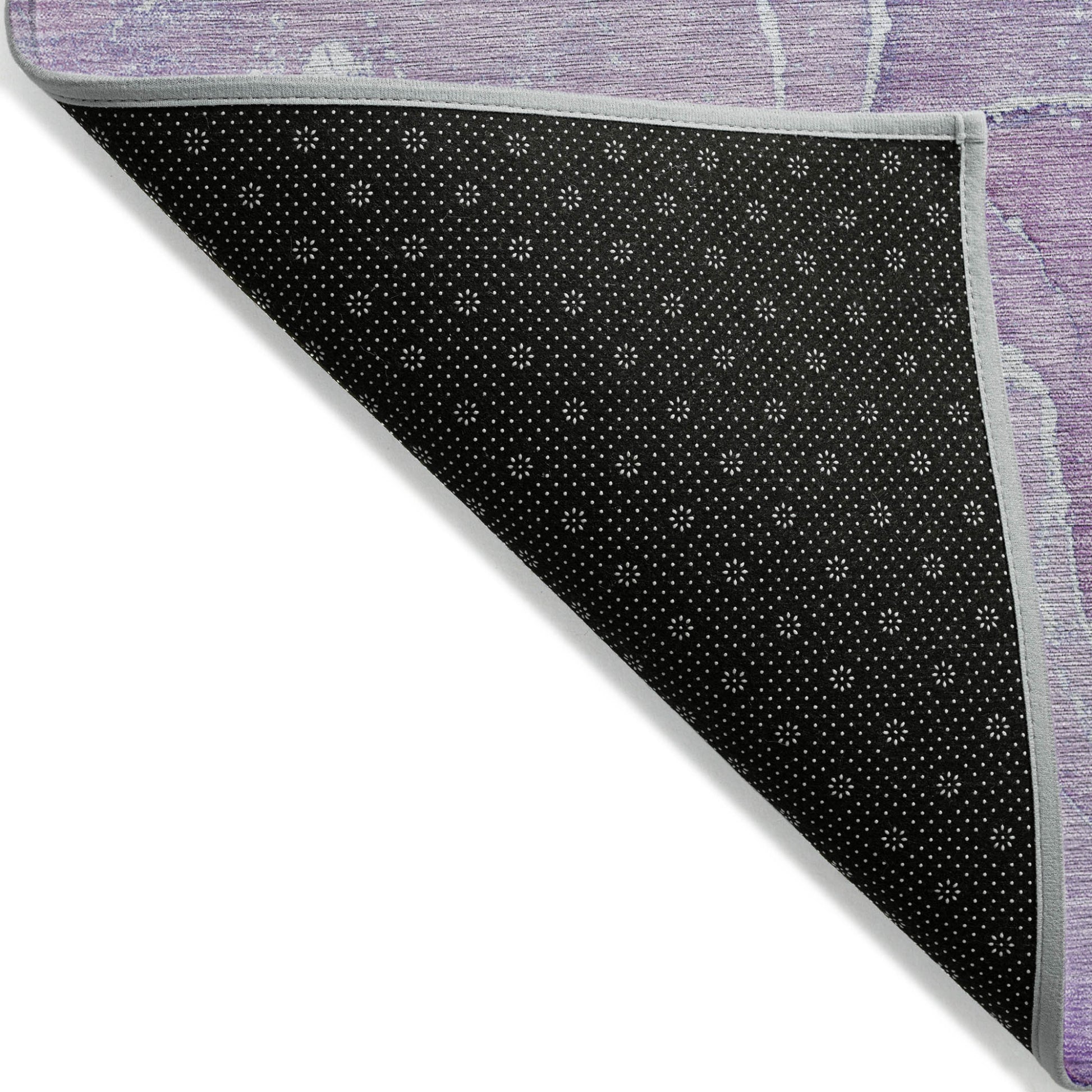 2' X 3' Purple Abstract Washable Non Skid Indoor Outdoor Area Rug-3