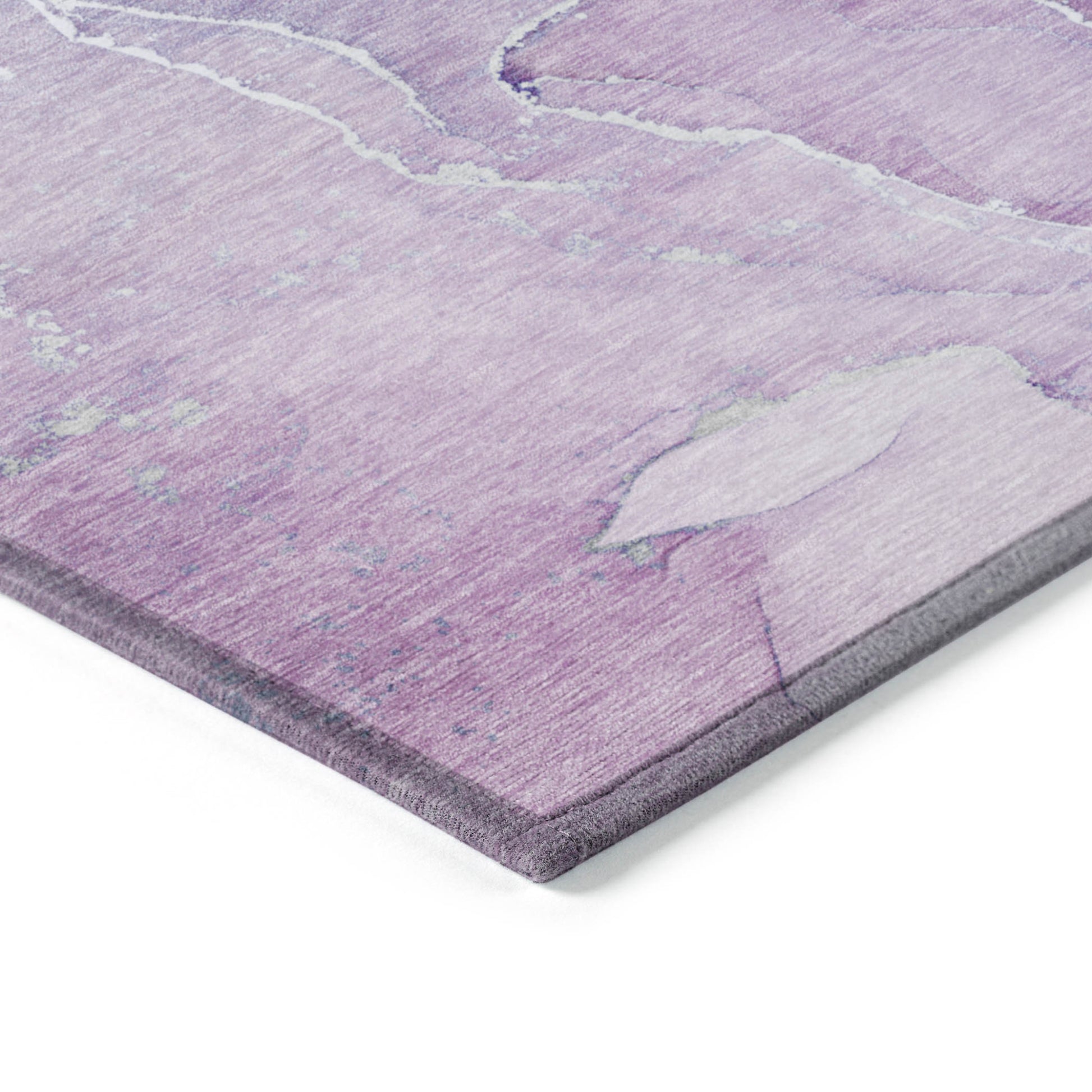 2' X 3' Purple Abstract Washable Non Skid Indoor Outdoor Area Rug-4