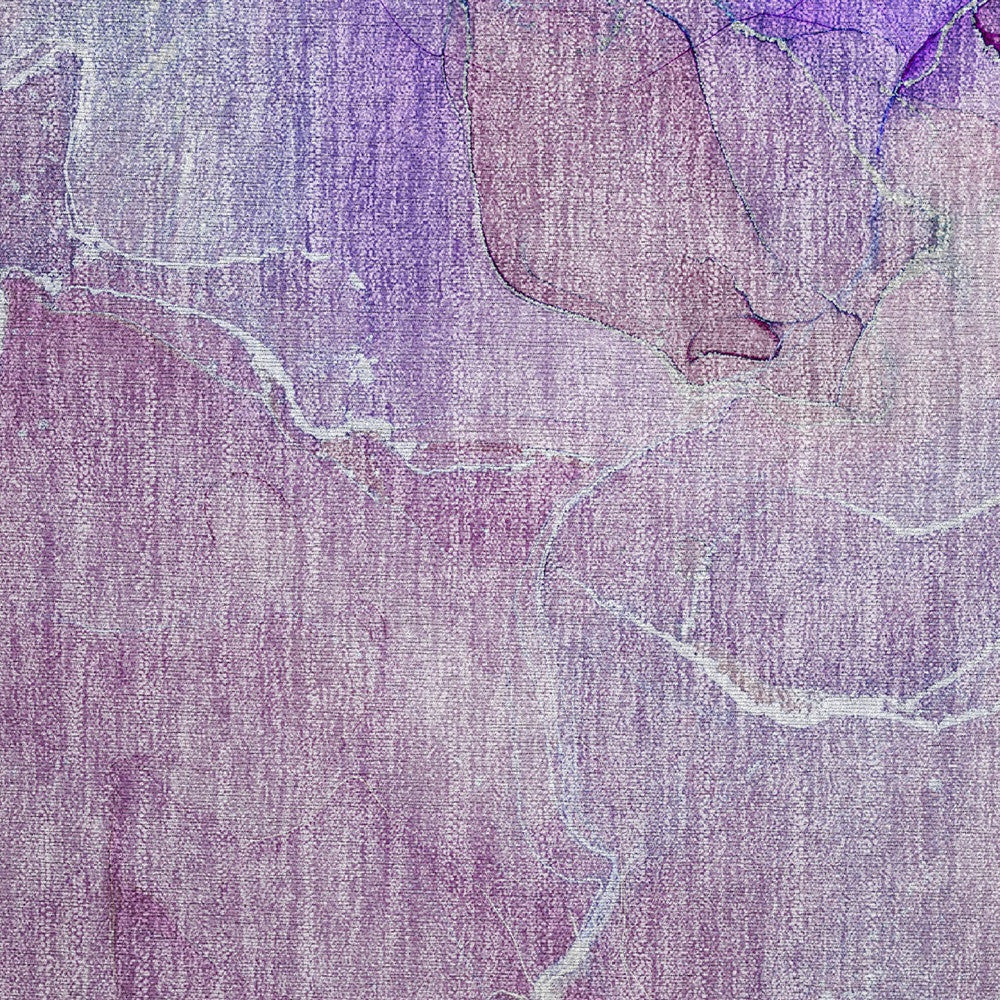 2' X 3' Purple Abstract Washable Non Skid Indoor Outdoor Area Rug-5
