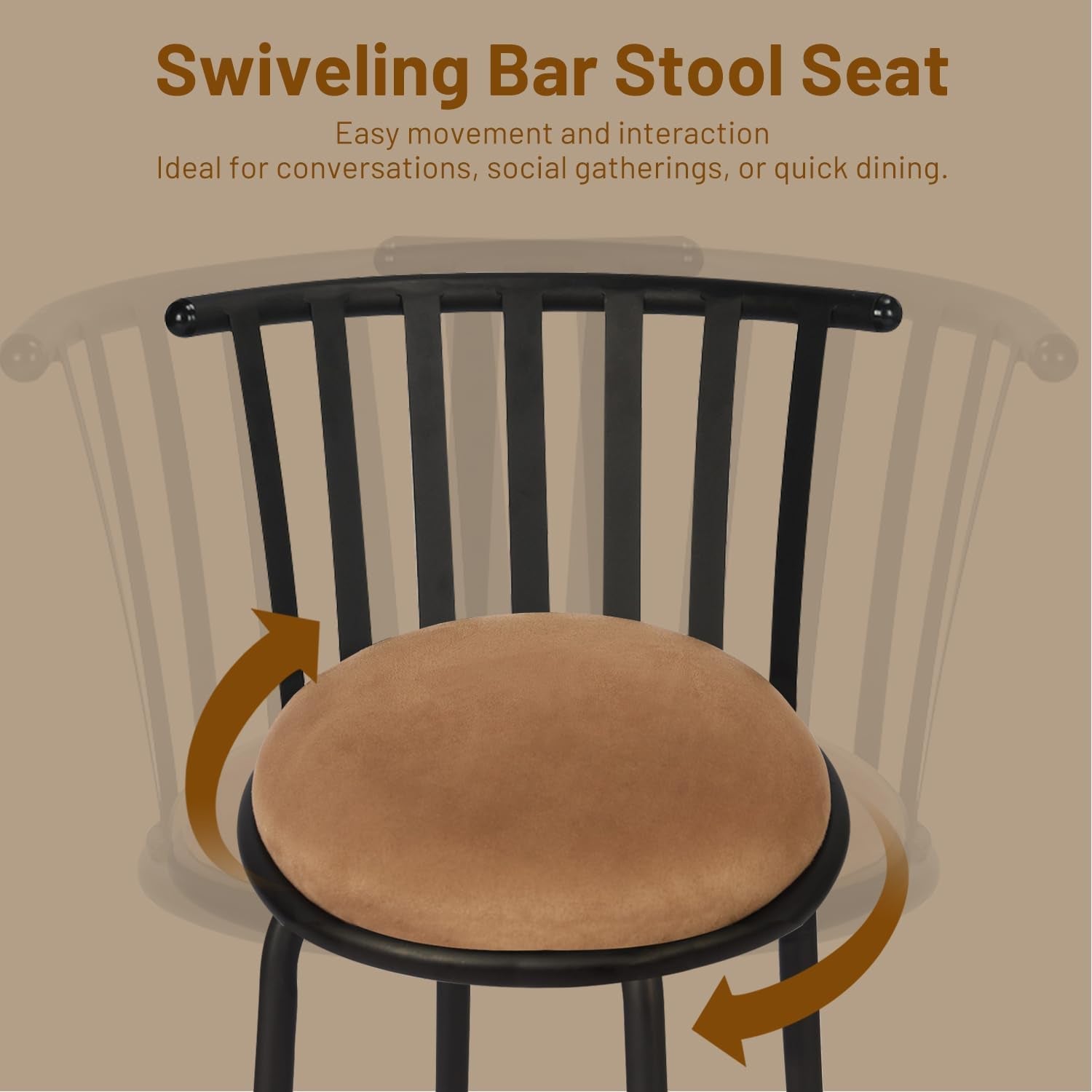 Adjustable Country Style Barstools Set of Four-4