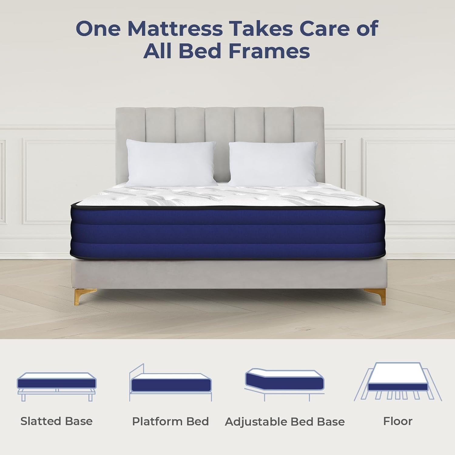 10 Inch Queen Mattress with Memory Foam and Springs-3