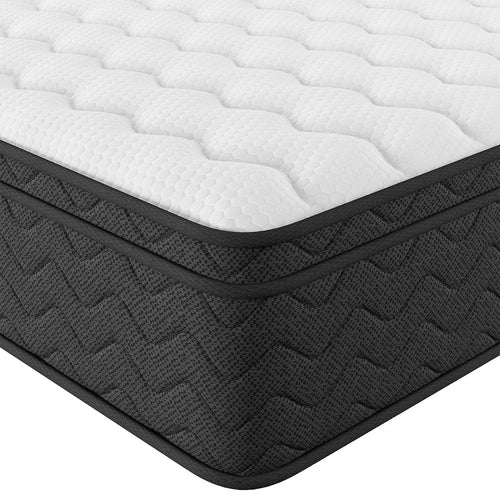 10 Inch Hybrid Queen Mattress with Memory Foam Support-0